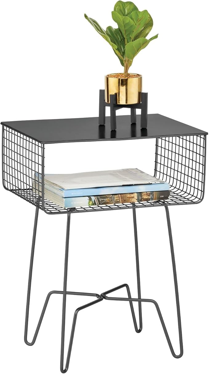 🪑✨ Modern Farmhouse Side Table 🏡 Stylish Accent & Storage 🌿💫