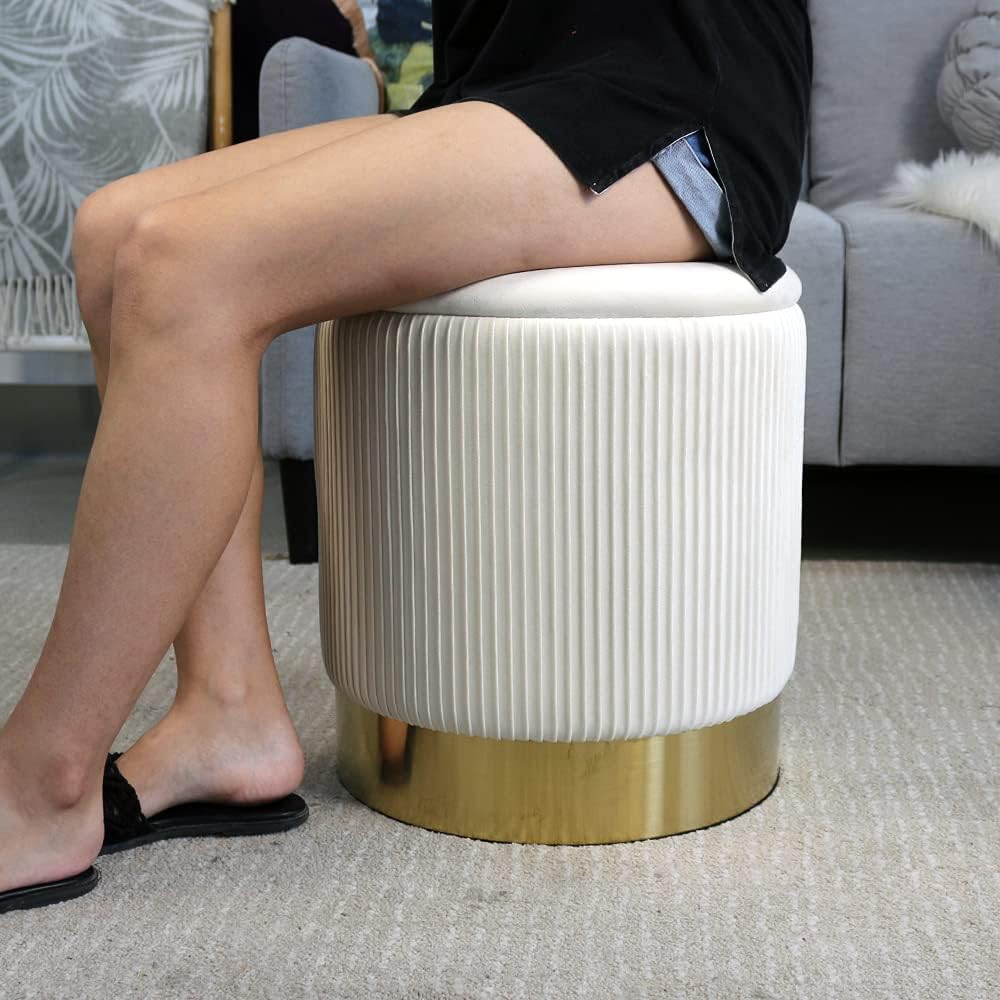 🧸 Cozy Storage Ottoman 🗄️ | Soft Seat Cube 🛋️ | Hidden Storage Box ✨ | Home Decor Must-Have 🌿