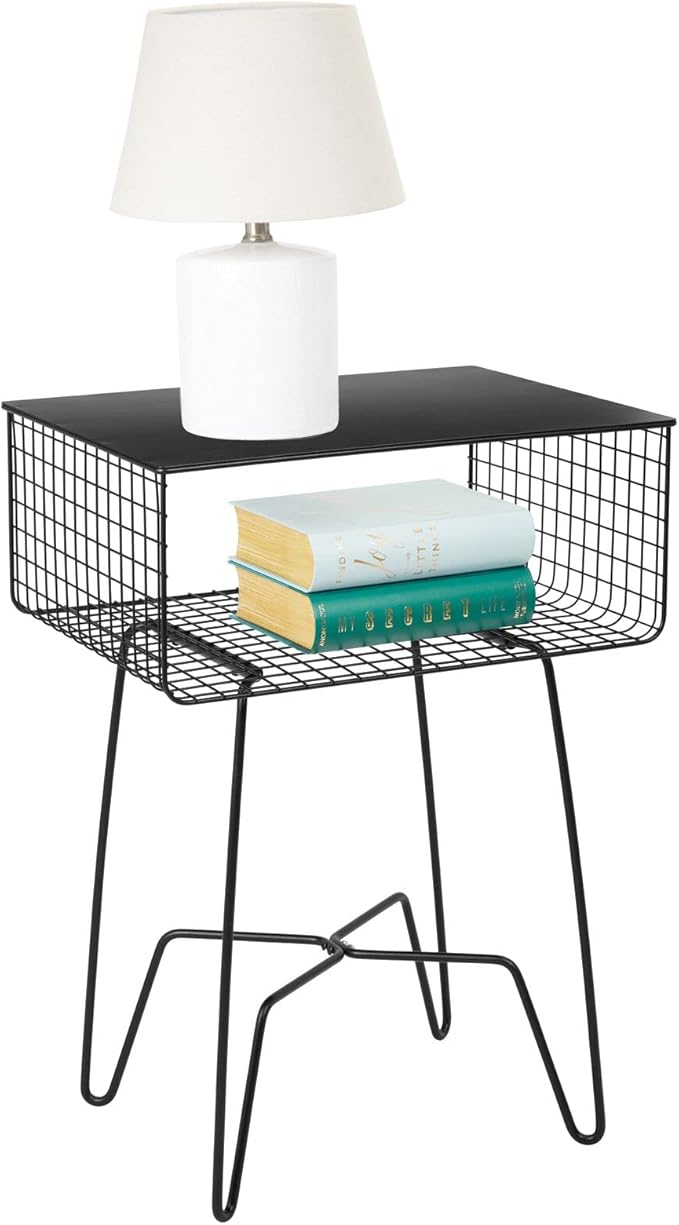 🪑✨ Modern Farmhouse Side Table 🏡 Stylish Accent & Storage 🌿💫