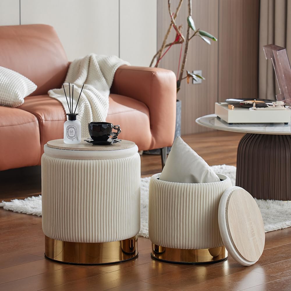 🧸 Cozy Storage Ottoman 🗄️ | Soft Seat Cube 🛋️ | Hidden Storage Box ✨ | Home Decor Must-Have 🌿