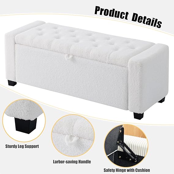 🪑 Round Storage Ottoman 🗄️ | Cozy Seat & Hidden Space 🌟 | Living Room Essential ✨