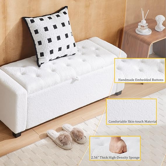 🪑 Round Storage Ottoman 🗄️ | Cozy Seat & Hidden Space 🌟 | Living Room Essential ✨