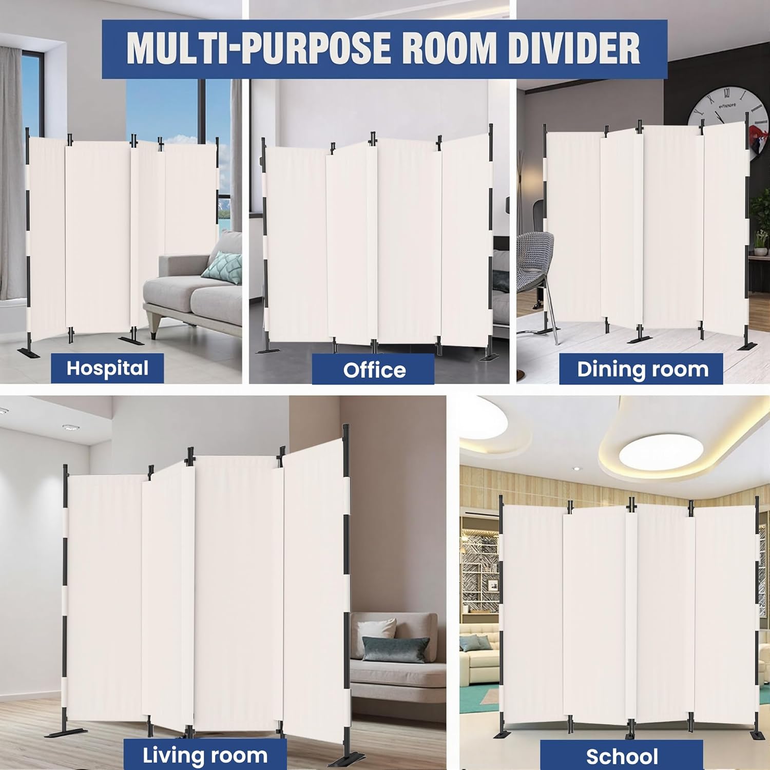 🪵✨ Folding Room Divider Screen 🌿 Privacy Partition Panel 🏡💫