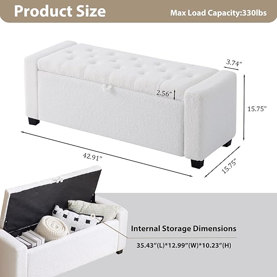 🪑 Round Storage Ottoman 🗄️ | Cozy Seat & Hidden Space 🌟 | Living Room Essential ✨
