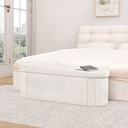 🟤✨ Foldable Storage Ottoman 🪑 Multifunctional Seat & Organizer 🏡💫