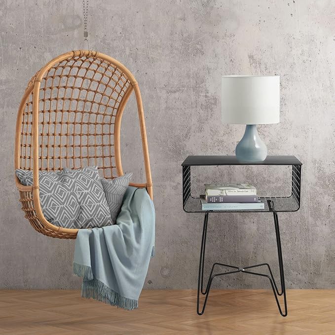 🪑✨ Modern Farmhouse Side Table 🏡 Stylish Accent & Storage 🌿💫